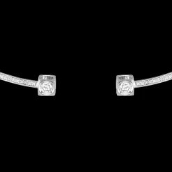 Collier Le Cube Diamant moyen modèle or blanc et diamants