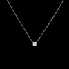 Collier Le Cube Diamant petit modèle or blanc et diamant