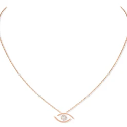 Collier Lucky Eye Diamant Or Rose