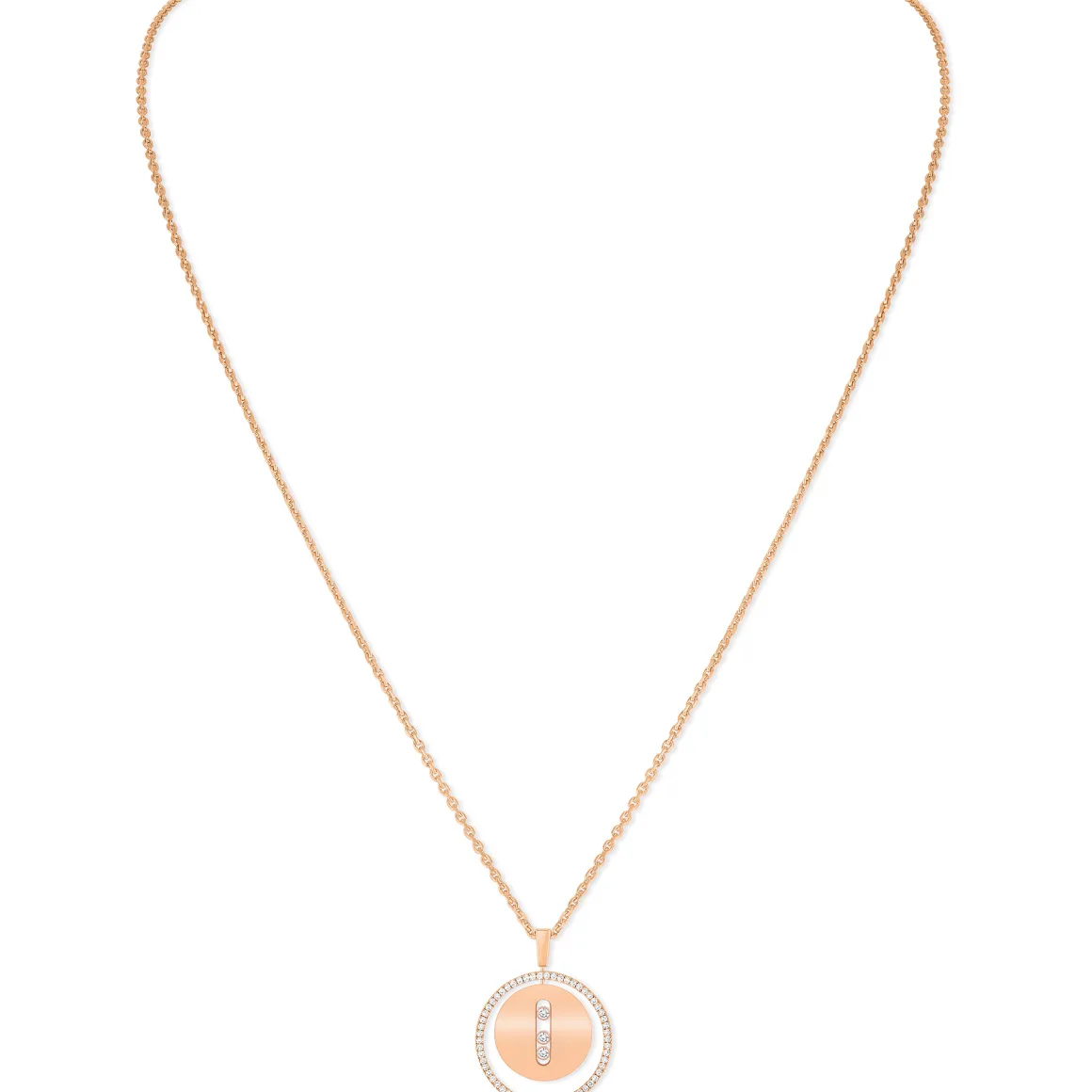 Collier Lucky Move Diamant Or Rose