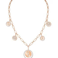 Collier Lucky move Diamant Or Rose
