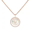 Collier Lucky Move Diamant Or Rose et Nacre