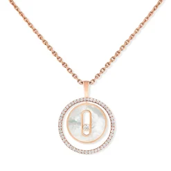 Collier Lucky Move Diamant Or Rose et Nacre