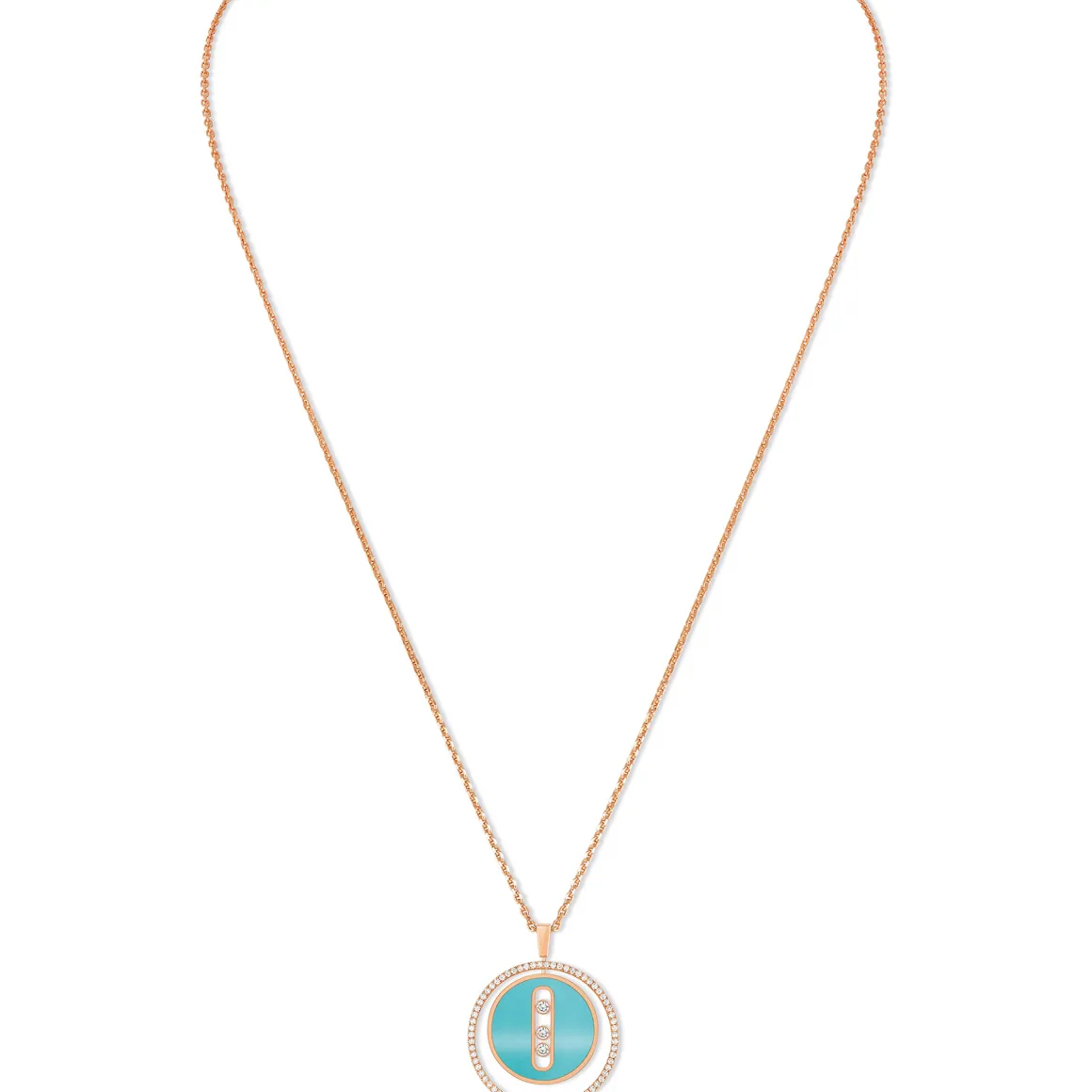 Collier Lucky Move Diamant Or Rose