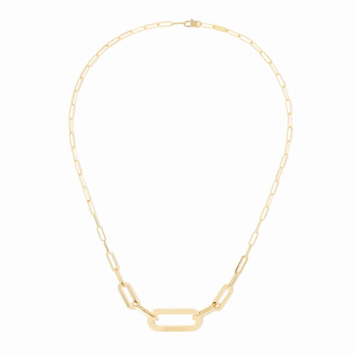 Collier Maillon grand modèle or jaune