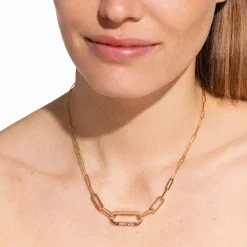 Collier Maillon grand modèle or jaune