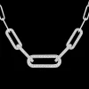 Collier Maillon L or blanc et diamants