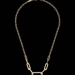 Collier Maillon L or jaune et diamants