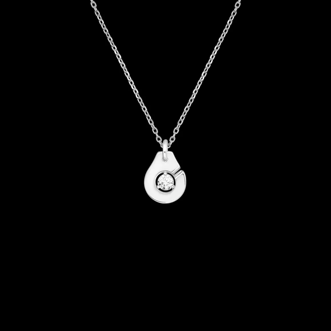 Collier Menottes dinh van R8 or blanc et diamant