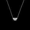 Collier Menottes dinh van R8 or blanc et diamants
