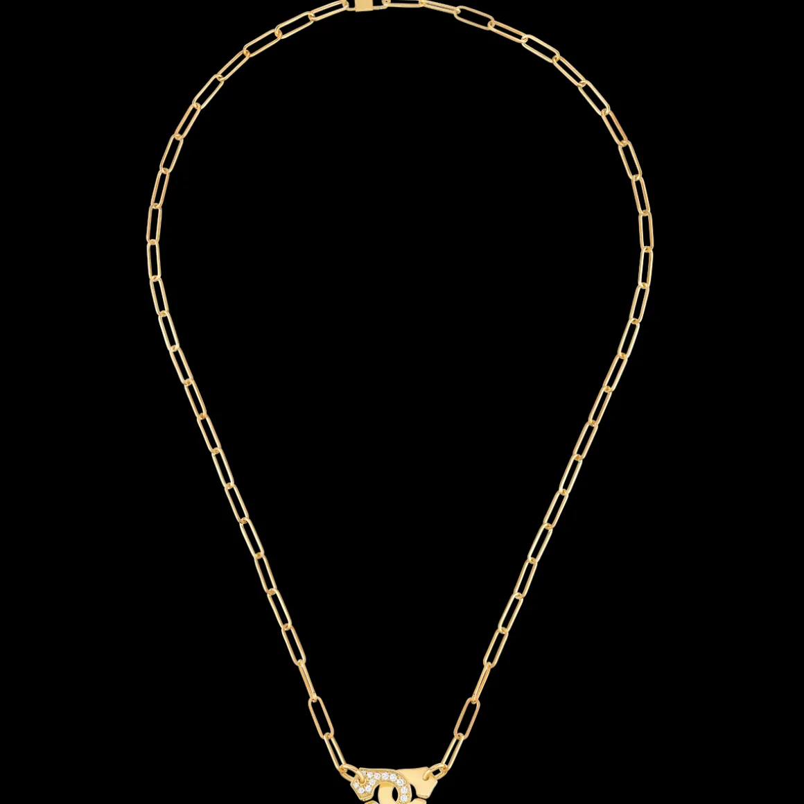 Collier Menottes dinh van R10 or jaune et diamants