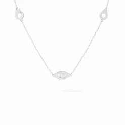 Collier Menottes dinh van R5 or blanc