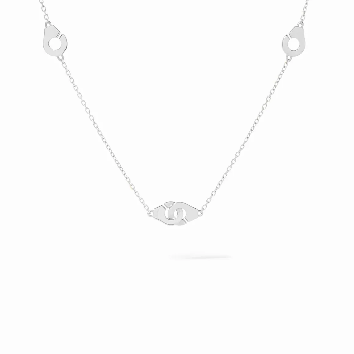 Collier Menottes dinh van R5 or blanc