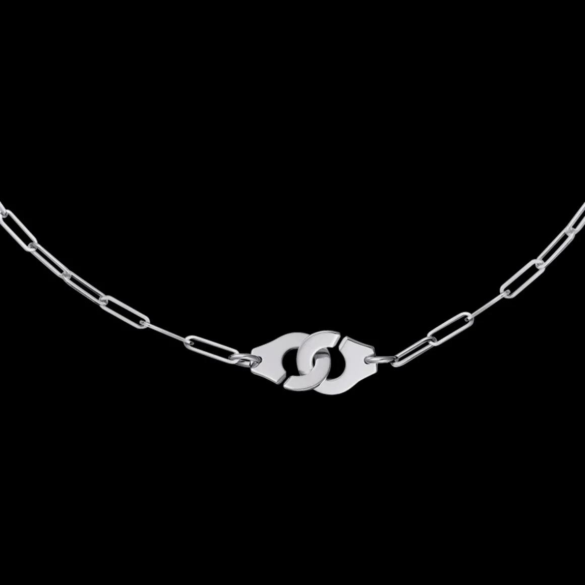 Collier Menottes dinh van R10 or blanc
