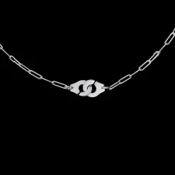 Collier Menottes dinh van R10 or blanc