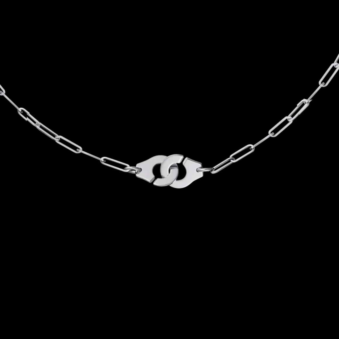 Collier Menottes dinh van R10 or blanc