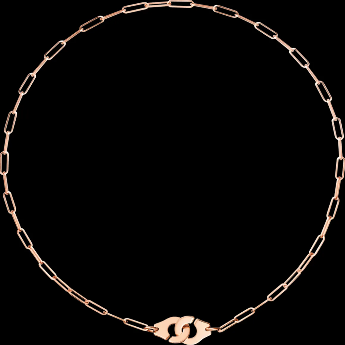 Collier Menottes dinh van R10 or rose