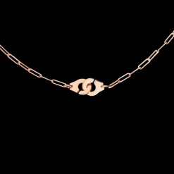 Collier Menottes dinh van R10 or rose