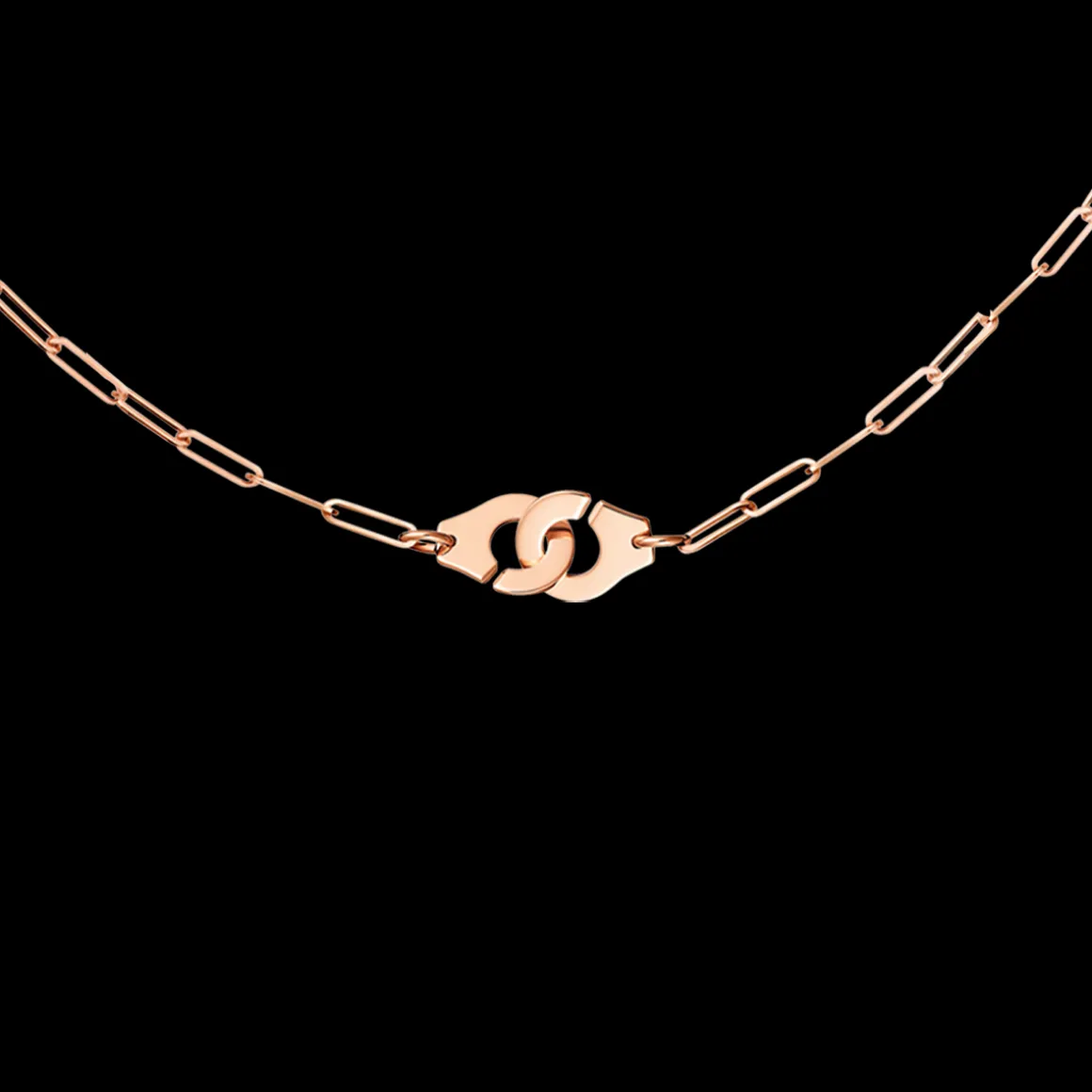 Collier Menottes dinh van R10 or rose