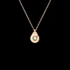 Collier Menottes dinh van R8 or rose et diamant