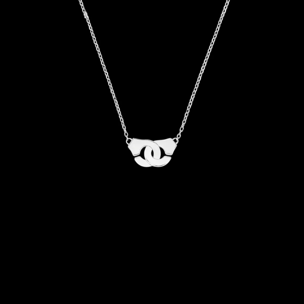 Collier Menottes dinh van R8 or blanc