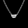 Collier Menottes dinh van R10 or blanc et diamants