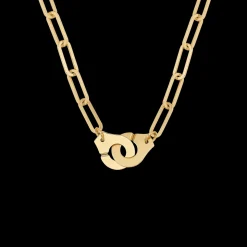 Collier Menottes dinh van R15 - 60 cm or jaune