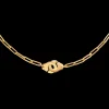 Collier Menottes dinh van R12 or jaune