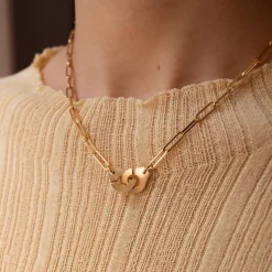 Collier Menottes dinh van R12 or jaune