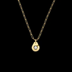 Collier Menottes dinh van R10 or jaune et diamant