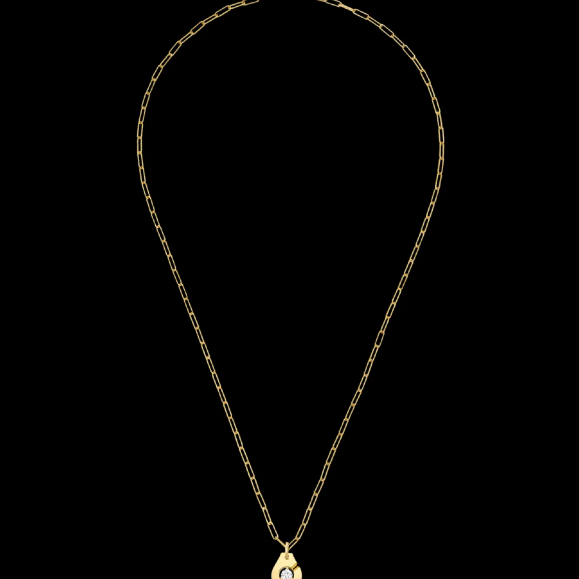 Collier Menottes dinh van R10 or jaune et diamant