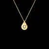 Collier Menottes dinh van R8 or jaune et diamant
