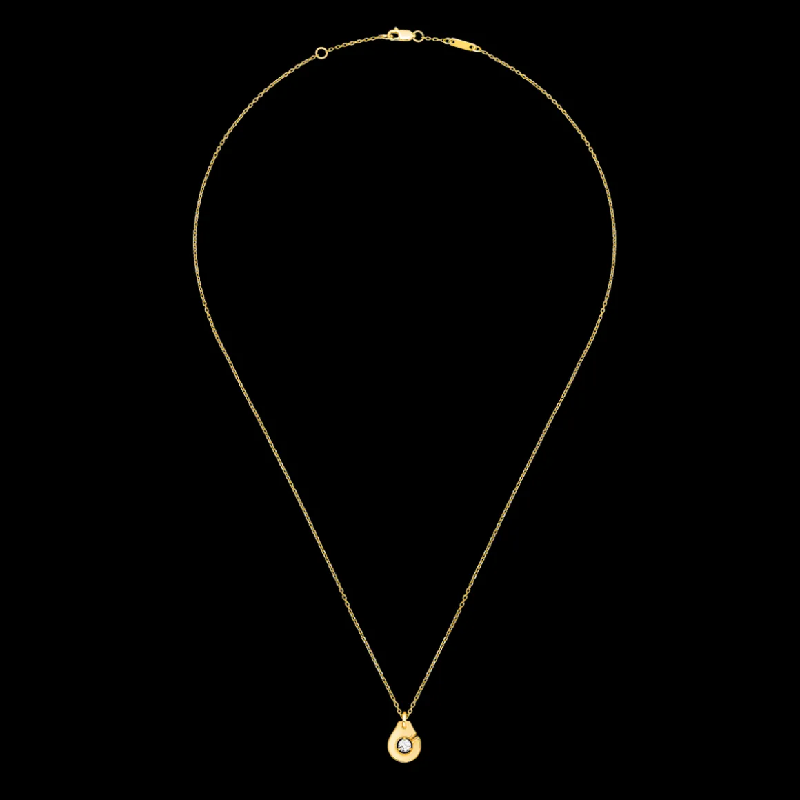 Collier Menottes dinh van R8 or jaune et diamant