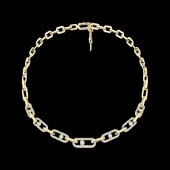 Collier Move Link Pavé Or Jaune