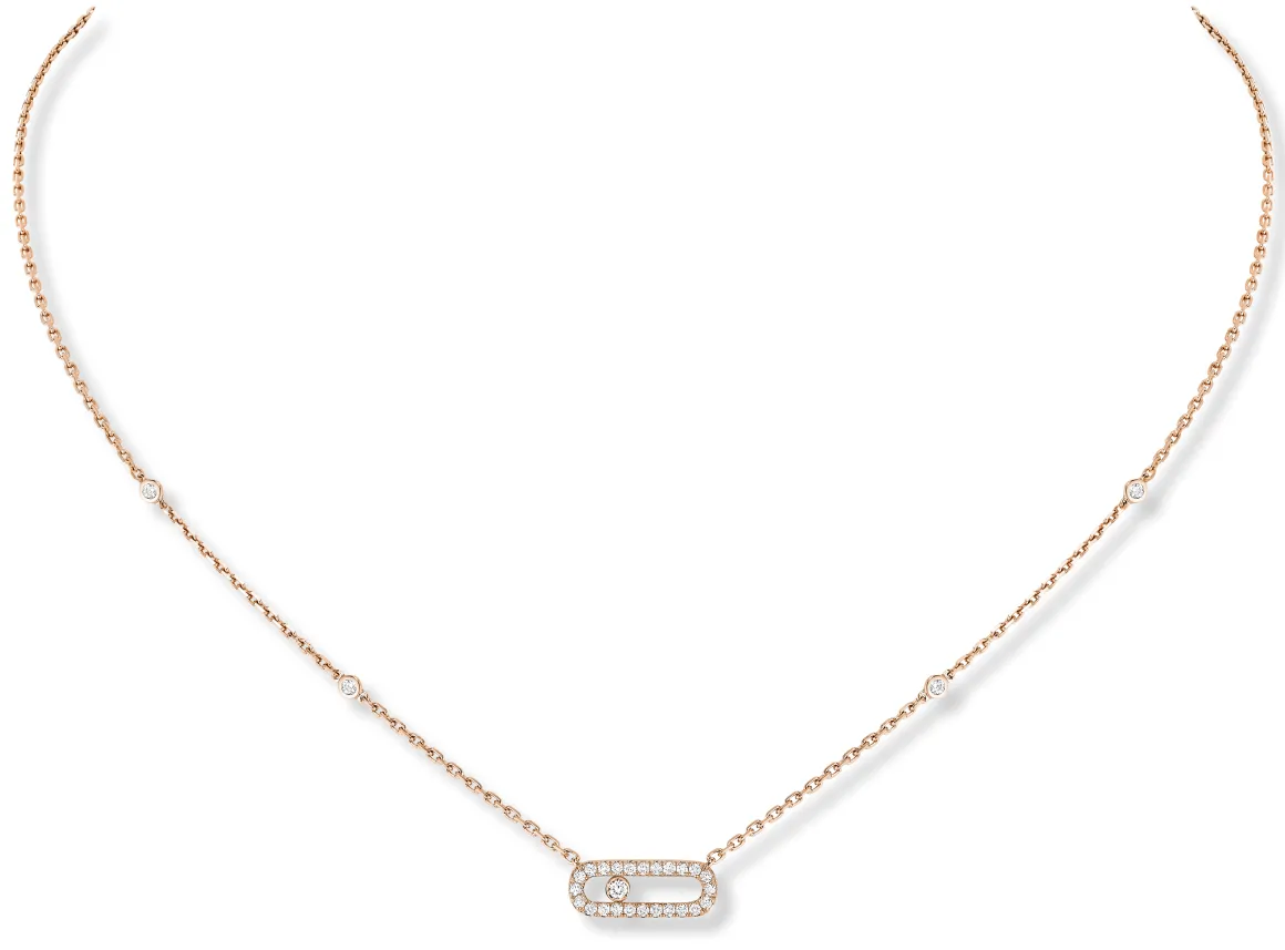 Collier Move Uno Diamant Or Rose