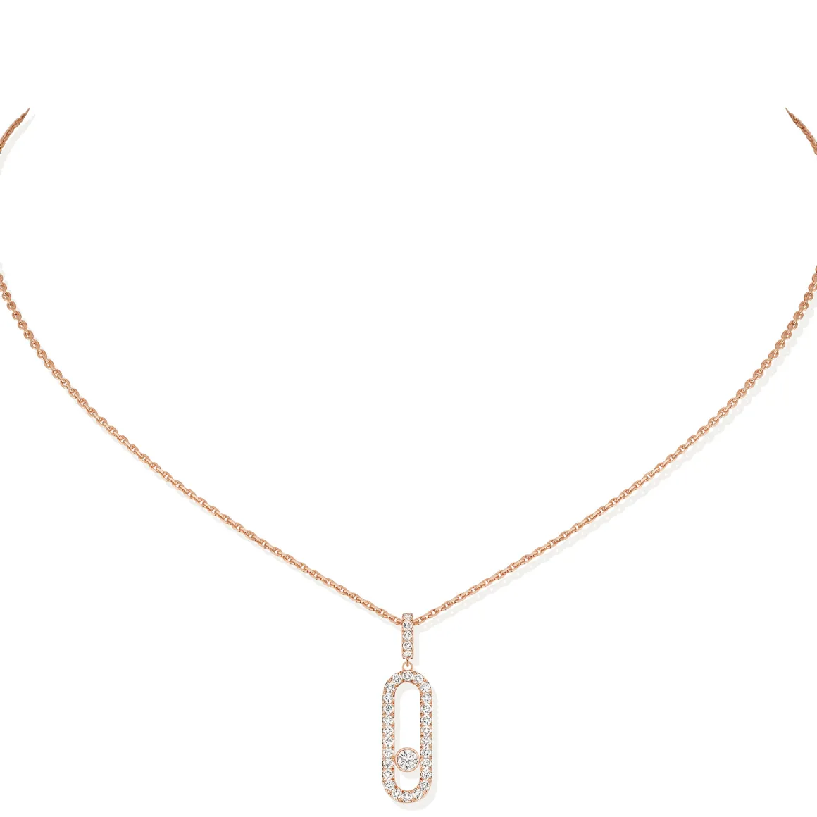 Collier Move Uno Diamant Or Rose