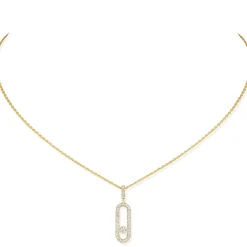 Collier Move Uno Pavé Diamant Or Jaune