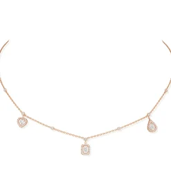 Collier My Twin Diamant Or Rose