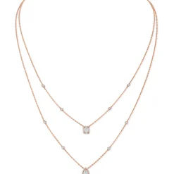 Collier My Twin Diamant Or Rose
