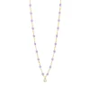 Collier parme Gigi Suprême, or jaune, 1 diamant, 42 cm