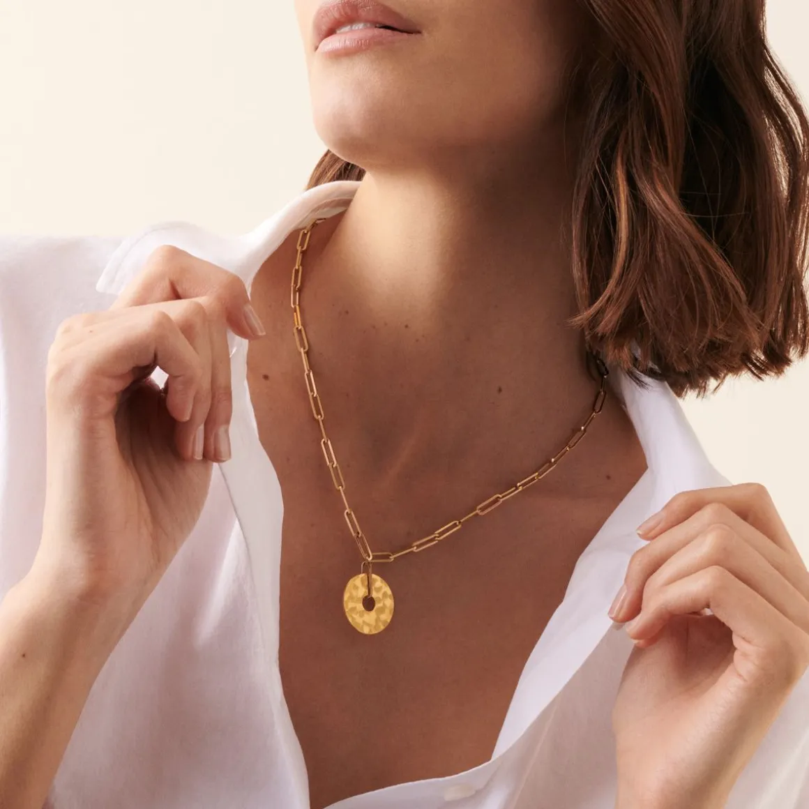 Collier Pi 23mm or jaune