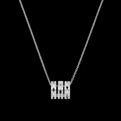 Collier Pulse or blanc et diamants