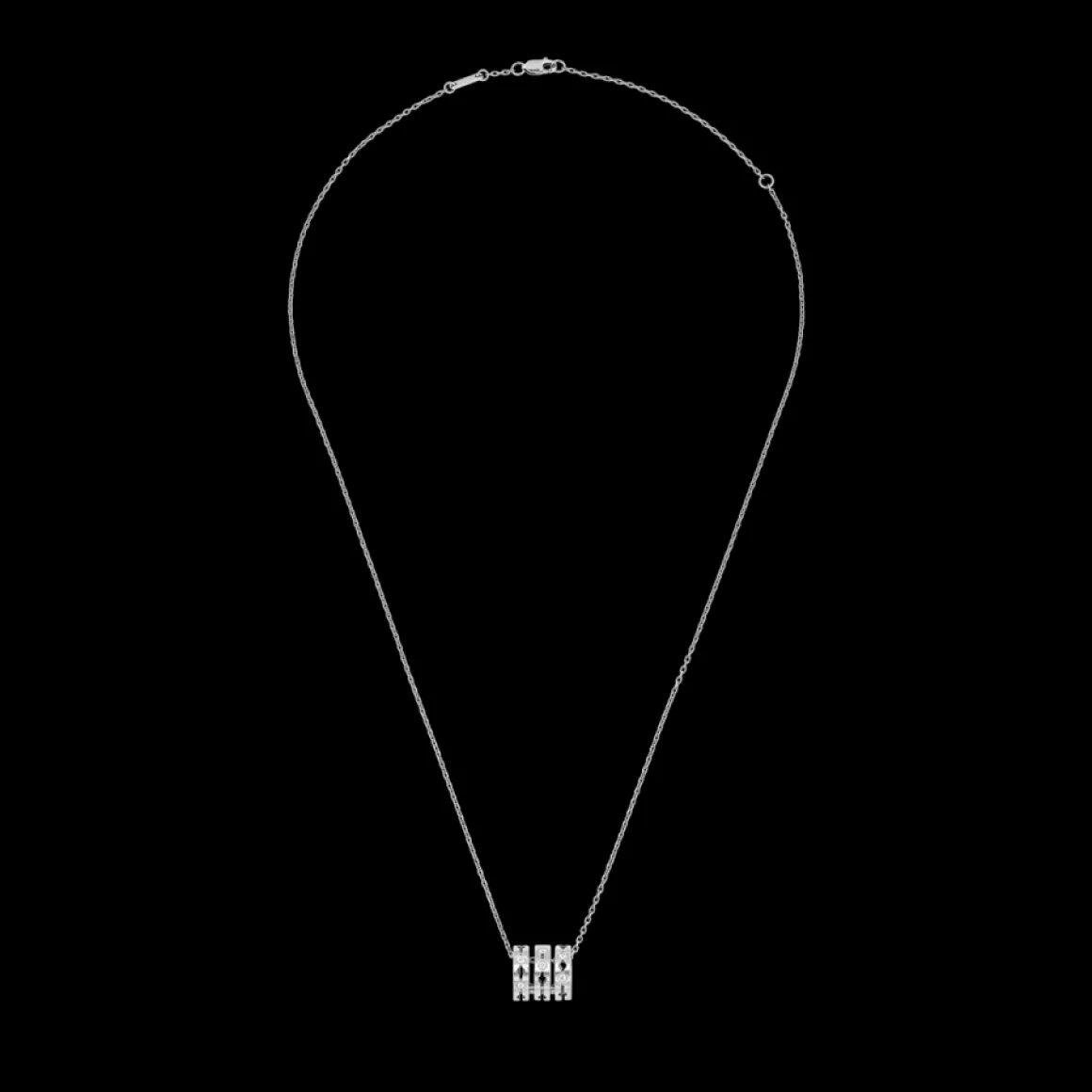 Collier Pulse or blanc et diamants