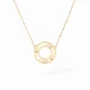 Collier Pulse or jaune et diamants