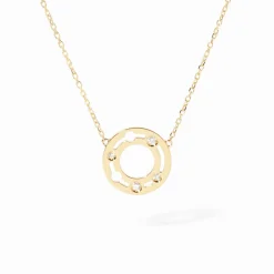 Collier Pulse or jaune et diamants