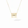 Collier Pulse or jaune et diamants