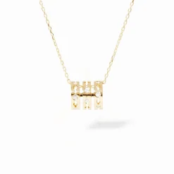 Collier Pulse or jaune et diamants