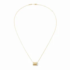 Collier Pulse or jaune et diamants
