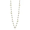 Collier quartz Gigi Suprême, or jaune, 7 diamants, 50 cm