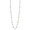Collier quartz Gigi Suprême, or rose, 10 diamants, 60 cm